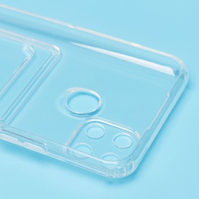 Чехол-накладка для Realme C21Y (прозрачный) - SC276 с картхолдером