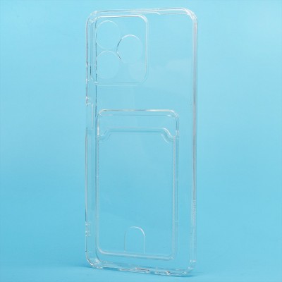 Чехол-накладка для Realme Note 50 (прозрачный) - SC276 с картхолдером