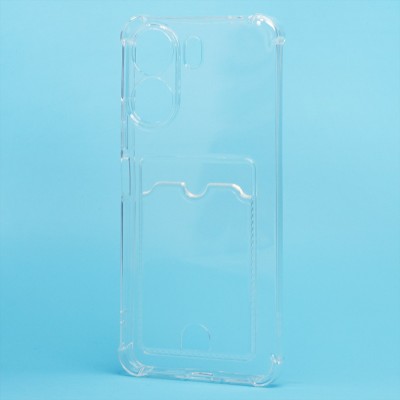 Чехол-накладка для Realme C65 (прозрачный) - SC276 с картхолдером