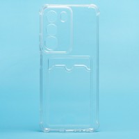 Чехол-накладка для Realme C71 (прозрачный) - SC276 с картхолдером