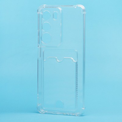 Чехол-накладка для Realme C71 (прозрачный) - SC276 с картхолдером