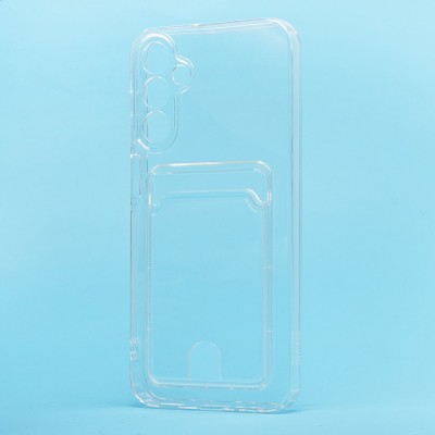 Чехол-накладка для Samsung Galaxy A15 5G (прозрачный) - SC276 с картхолдером