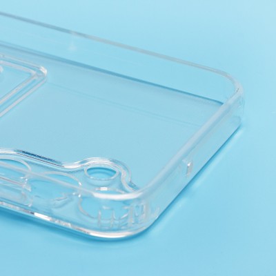 Чехол-накладка для Samsung Galaxy A15 5G (прозрачный) - SC276 с картхолдером