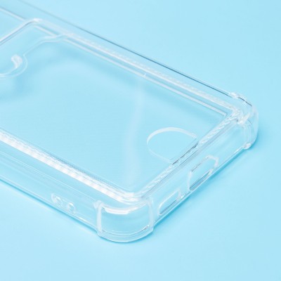 Чехол-накладка для Samsung Galaxy S24 FE (прозрачный) - SC276 с картхолдером