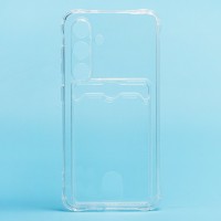 Чехол-накладка для Samsung Galaxy S24 (прозрачный) - SC276 с картхолдером