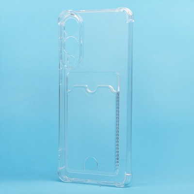 Чехол-накладка для Samsung Galaxy S25 Edge (прозрачный) - SC276 с картхолдером