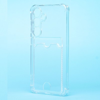 Чехол-накладка для Samsung Galaxy S25 (прозрачный) - SC276 с картхолдером