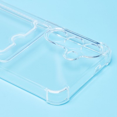 Чехол-накладка для Samsung Galaxy S25 (прозрачный) - SC276 с картхолдером