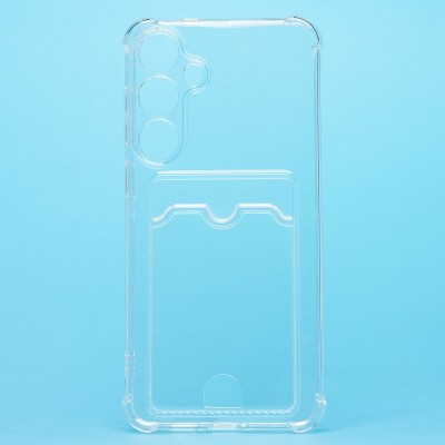 Чехол-накладка для Samsung Galaxy S25+ (прозрачный) - SC276 с картхолдером