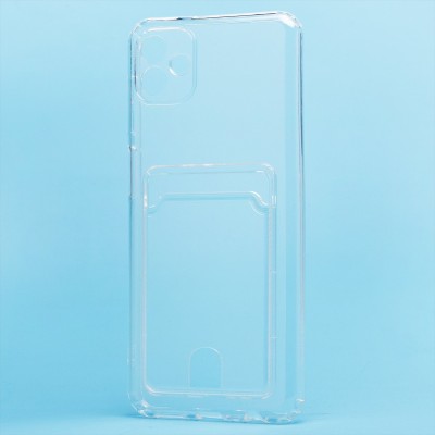 Чехол-накладка для Samsung A045 Galaxy A04 (прозрачный) - SC276 с картхолдером Чехол-накладка для Samsung A045 Galaxy A04 (прозрачный) - SC276 с картхолдером