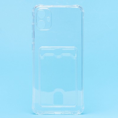 Чехол-накладка для Samsung A055 Galaxy A05 (прозрачный) - SC276 с картхолдером Чехол-накладка для Samsung A055 Galaxy A05 (прозрачный) - SC276 с картхолдером