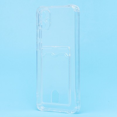 Чехол-накладка для Samsung A055 Galaxy A05 (прозрачный) - SC276 с картхолдером Чехол-накладка для Samsung A055 Galaxy A05 (прозрачный) - SC276 с картхолдером