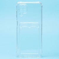 Чехол-накладка для Samsung A125 Galaxy A12 (прозрачный) - SC276 с картхолдером