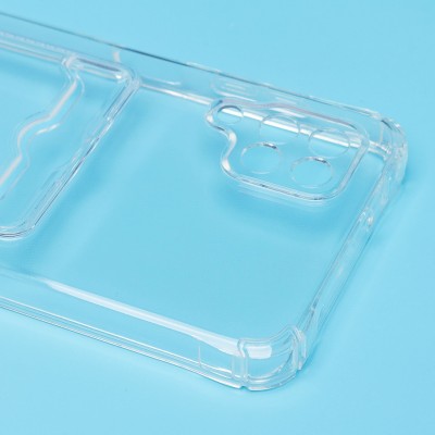 Чехол-накладка для Samsung A125 Galaxy A12 (прозрачный) - SC276 с картхолдером Чехол-накладка для Samsung A125 Galaxy A12 (прозрачный) - SC276 с картхолдером