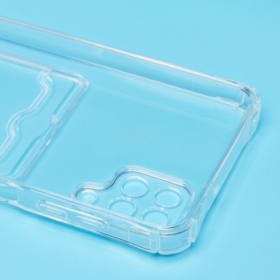 Чехол-накладка для Samsung A125 Galaxy A12 (прозрачный) - SC276 с картхолдером Чехол-накладка для Samsung A125 Galaxy A12 (прозрачный) - SC276 с картхолдером