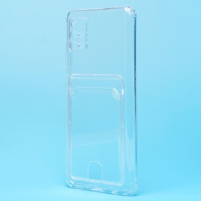 Чехол-накладка для Samsung A515 Galaxy A51 (прозрачный) - SC276 с картхолдером