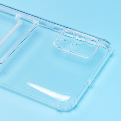 Чехол-накладка для Samsung A515 Galaxy A51 (прозрачный) - SC276 с картхолдером