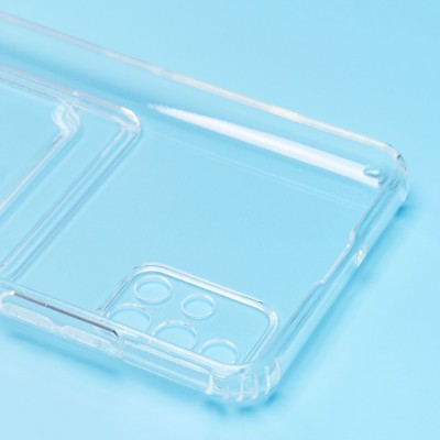 Чехол-накладка для Samsung A515 Galaxy A51 (прозрачный) - SC276 с картхолдером