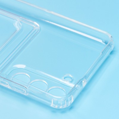 Чехол-накладка для Samsung G990 Galaxy S21FE (прозрачный) - SC276 с картхолдером Чехол-накладка для Samsung G990 Galaxy S21FE (прозрачный) - SC276 с картхолдером