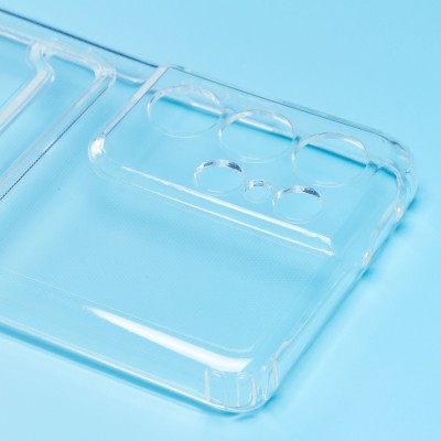 Чехол-накладка для Samsung G998 Galaxy S21 Ultra (прозрачный) - SC276 с картхолдером