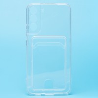 Чехол-накладка для Samsung S906 Galaxy S22+ (прозрачный) - SC276 с картхолдером