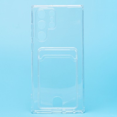Чехол-накладка для Samsung S908 Galaxy S22 Ultra (прозрачный) - SC276 с картхолдером