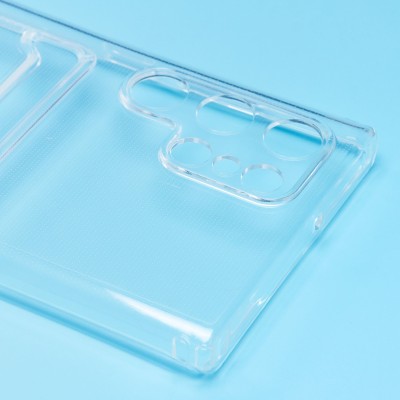 Чехол-накладка для Samsung S908 Galaxy S22 Ultra (прозрачный) - SC276 с картхолдером