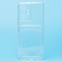 Чехол-накладка для Tecno Camon 19 Pro (прозрачный) - SC276 с картхолдером