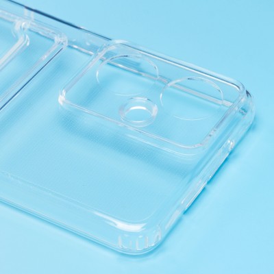 Чехол-накладка для Tecno Camon 19 Pro (прозрачный) - SC276 с картхолдером