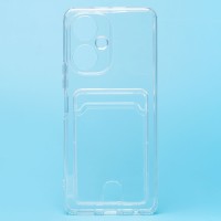 Чехол-накладка для Tecno Camon 19 (прозрачный) - SC276 с картхолдером