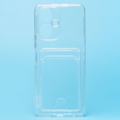 Чехол-накладка для Tecno Camon 19 (прозрачный) - SC276 с картхолдером