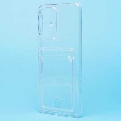 Чехол-накладка для Tecno Camon 19 (прозрачный) - SC276 с картхолдером