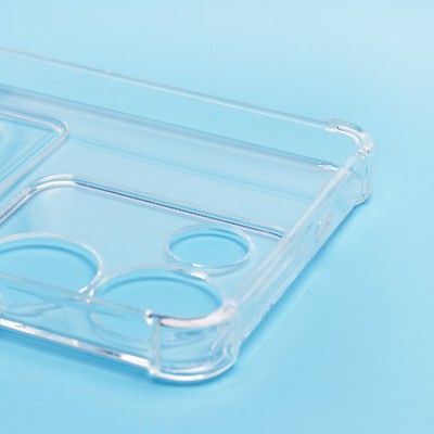 Чехол-накладка для Tecno Camon 20 Pro 4G (прозрачный) - SC276 с картхолдером Чехол-накладка для Tecno Camon 20 Pro 4G (прозрачный) - SC276 с картхолдером