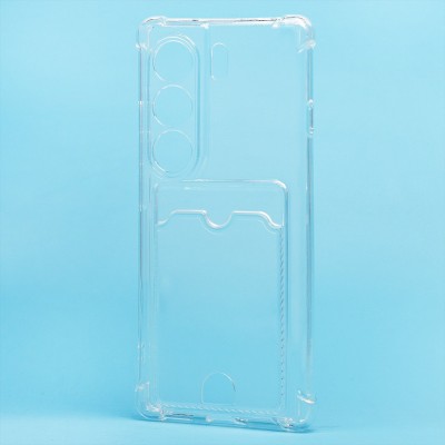 Чехол-накладка для Tecno Camon 40 4G (прозрачный) - SC276 с картхолдером Чехол-накладка для Tecno Camon 40 4G (прозрачный) - SC276 с картхолдером