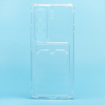 Чехол-накладка для Tecno Camon 40 Pro 4G (прозрачный) - SC276 с картхолдером