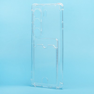 Чехол-накладка для Tecno Camon 40 Pro 4G (прозрачный) - SC276 с картхолдером