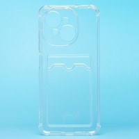 Чехол-накладка для Tecno Spark 30C 5G (прозрачный) - SC276 с картхолдером