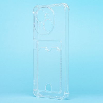 Чехол-накладка для Tecno Spark 30C 5G (прозрачный) - SC276 с картхолдером