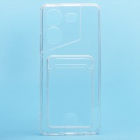 Чехол-накладка для Tecno Pova 5 (прозрачный) - SC276 с картхолдером Чехол-накладка для Tecno Pova 5 (прозрачный) - SC276 с картхолдером