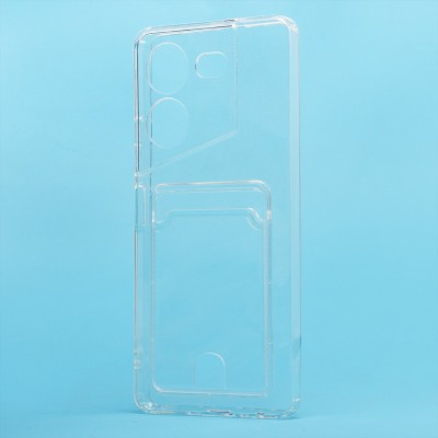 Чехол-накладка для Tecno Pova 5 (прозрачный) - SC276 с картхолдером Чехол-накладка для Tecno Pova 5 (прозрачный) - SC276 с картхолдером