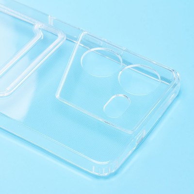 Чехол-накладка для Tecno Pova 5 (прозрачный) - SC276 с картхолдером Чехол-накладка для Tecno Pova 5 (прозрачный) - SC276 с картхолдером