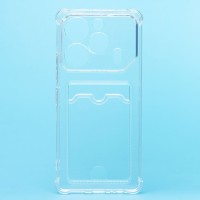 Чехол-накладка для Tecno Pova 6 4G (прозрачный) - SC276 с картхолдером Чехол-накладка для Tecno Pova 6 4G (прозрачный) - SC276 с картхолдером