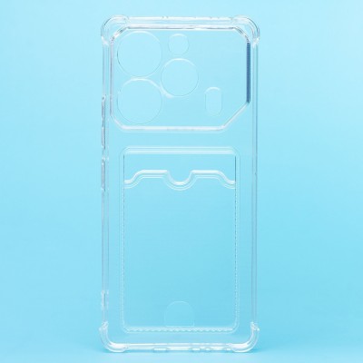 Чехол-накладка для Tecno Pova 6 4G (прозрачный) - SC276 с картхолдером Чехол-накладка для Tecno Pova 6 4G (прозрачный) - SC276 с картхолдером