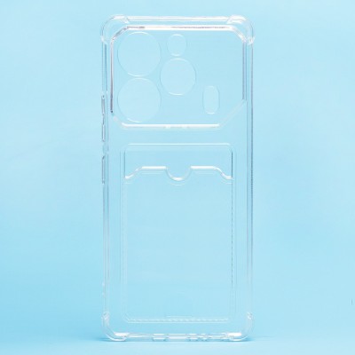 Чехол-накладка для Tecno Pova 6 Pro 5G (прозрачный) - SC276 с картхолдером Чехол-накладка для Tecno Pova 6 Pro 5G (прозрачный) - SC276 с картхолдером