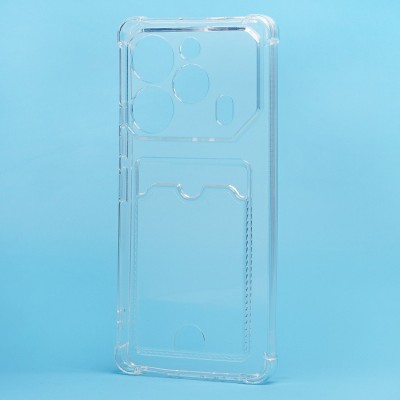 Чехол-накладка для Tecno Pova 6 Pro 5G (прозрачный) - SC276 с картхолдером Чехол-накладка для Tecno Pova 6 Pro 5G (прозрачный) - SC276 с картхолдером