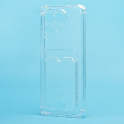 Чехол-накладка для Tecno Pova 7 Neo (прозрачный) - SC276 с картхолдером