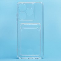 Чехол-накладка для Tecno Spark 10 4G (прозрачный) - SC276 с картхолдером