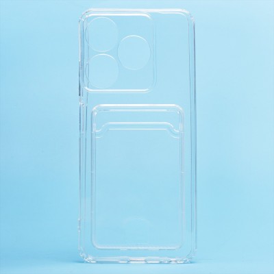 Чехол-накладка для Tecno Spark 10C (прозрачный) - SC276 с картхолдером