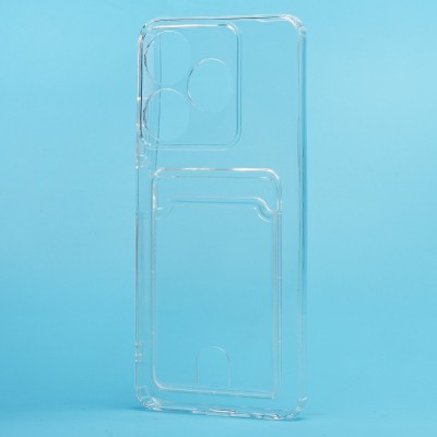 Чехол-накладка для Tecno Spark 10C (прозрачный) - SC276 с картхолдером