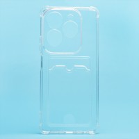 Чехол-накладка для Tecno Spark 20 Pro 5G (прозрачный) - SC276 с картхолдером Чехол-накладка для Tecno Spark 20 Pro 5G (прозрачный) - SC276 с картхолдером